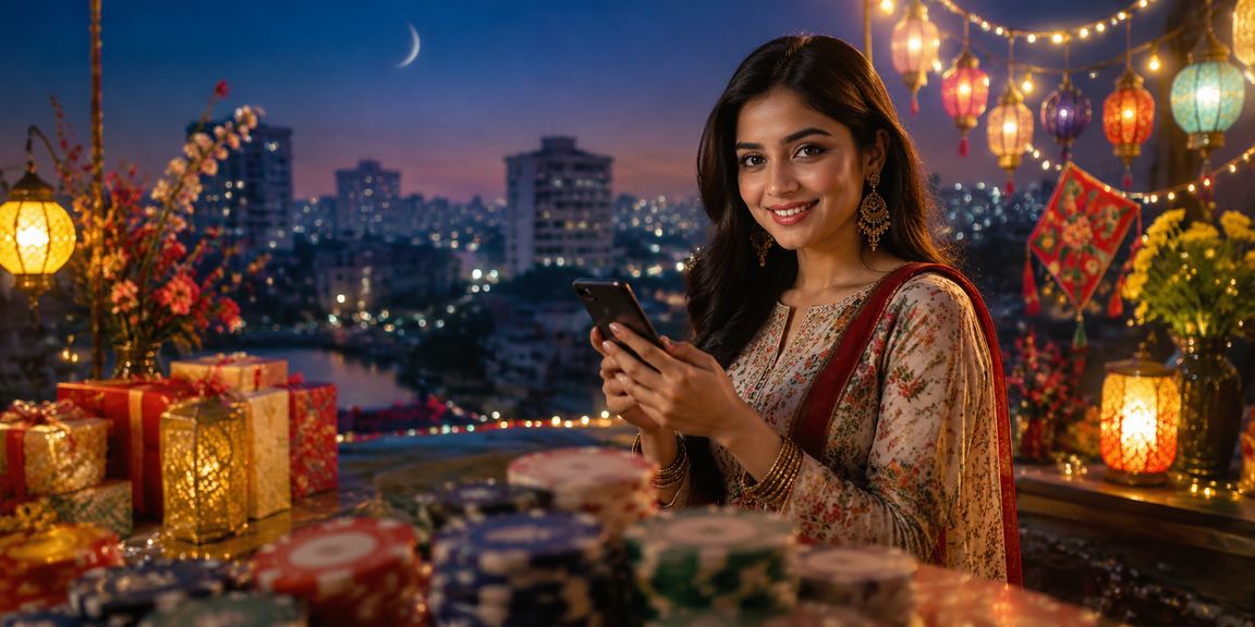 বরিশালে ঈদ উৎসবে মোবাইলে ক্যাসিনো প্রোমোশন দেখছেন ব্যবহারকারী